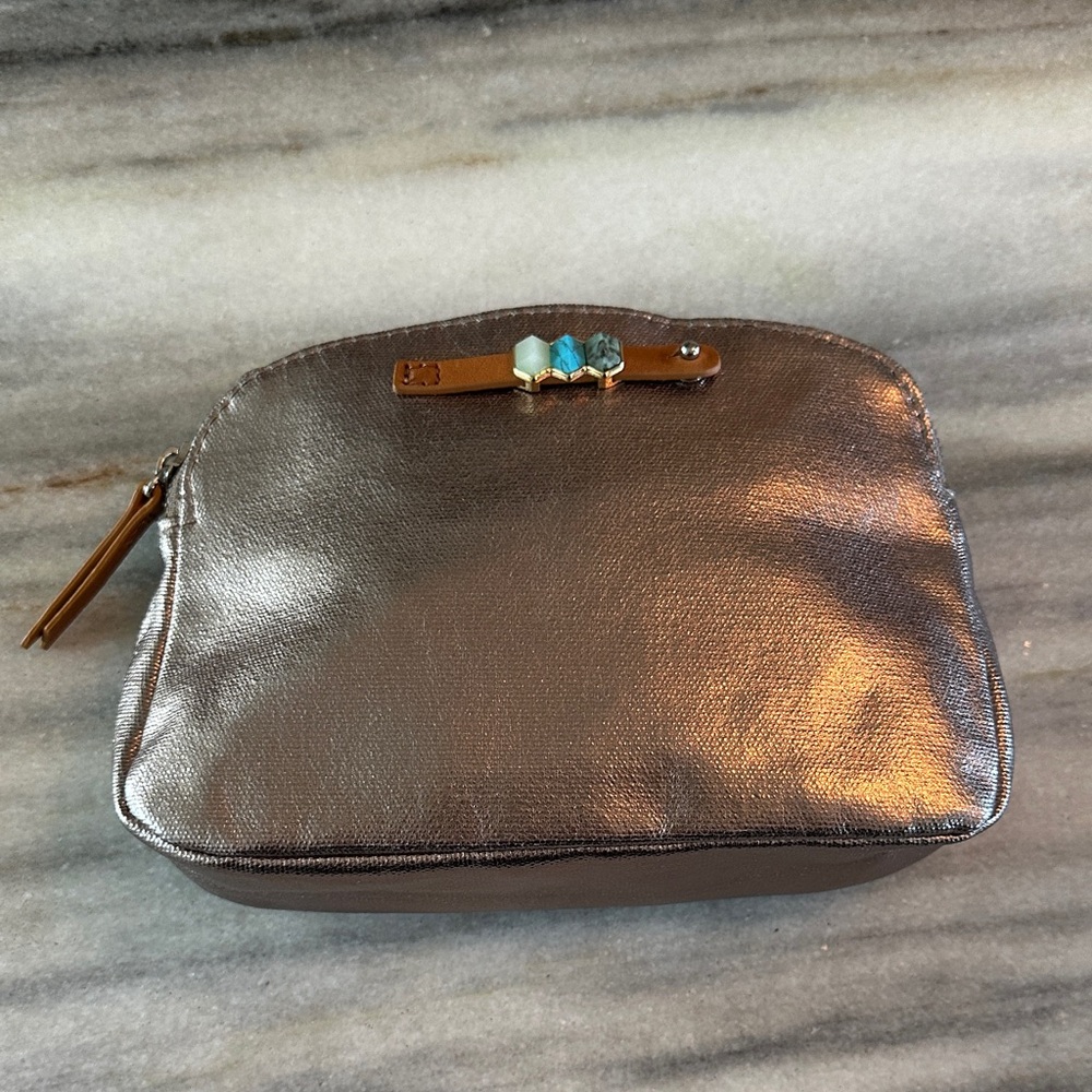 KEEP COLLECTIVE METALLIC ZIP POUCH/CLUTCH